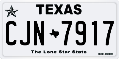 TX license plate CJN7917