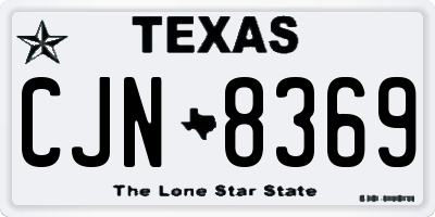 TX license plate CJN8369