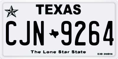 TX license plate CJN9264