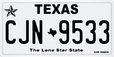 TX license plate CJN9533