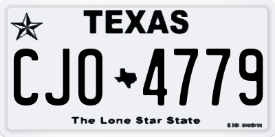 TX license plate CJO4779