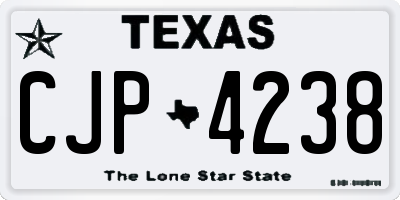 TX license plate CJP4238