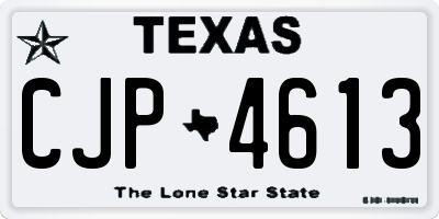 TX license plate CJP4613