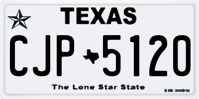 TX license plate CJP5120