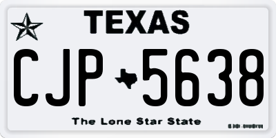 TX license plate CJP5638