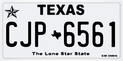 TX license plate CJP6561