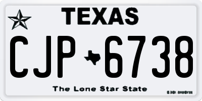 TX license plate CJP6738