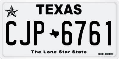 TX license plate CJP6761