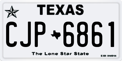 TX license plate CJP6861