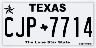 TX license plate CJP7714