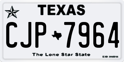 TX license plate CJP7964