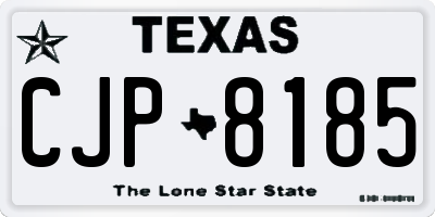 TX license plate CJP8185