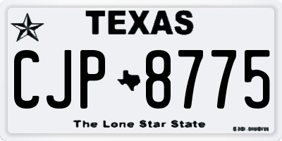 TX license plate CJP8775