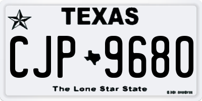 TX license plate CJP9680