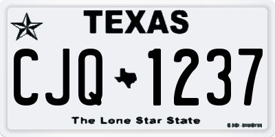 TX license plate CJQ1237