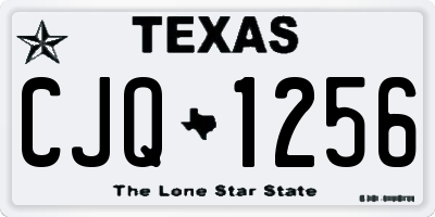 TX license plate CJQ1256