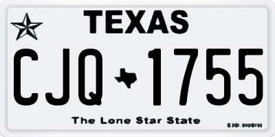 TX license plate CJQ1755