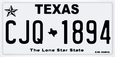 TX license plate CJQ1894
