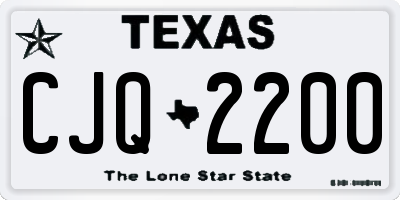 TX license plate CJQ2200