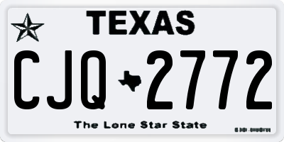 TX license plate CJQ2772