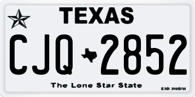 TX license plate CJQ2852