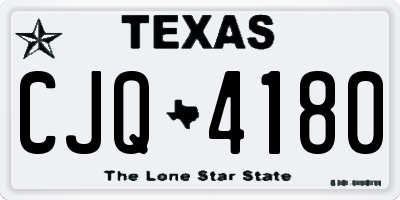TX license plate CJQ4180
