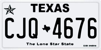 TX license plate CJQ4676