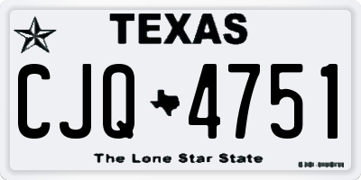 TX license plate CJQ4751