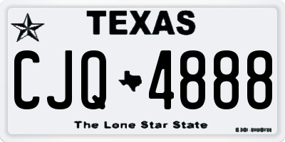 TX license plate CJQ4888