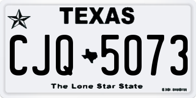 TX license plate CJQ5073