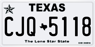 TX license plate CJQ5118