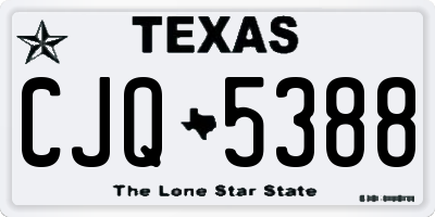 TX license plate CJQ5388