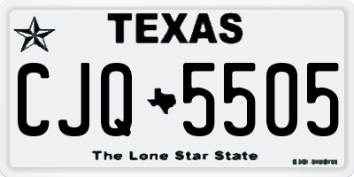 TX license plate CJQ5505