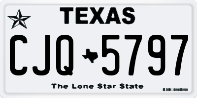 TX license plate CJQ5797