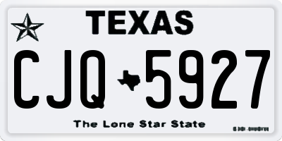 TX license plate CJQ5927