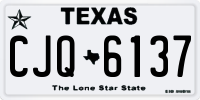 TX license plate CJQ6137