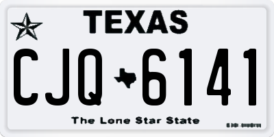 TX license plate CJQ6141