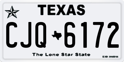TX license plate CJQ6172