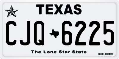 TX license plate CJQ6225