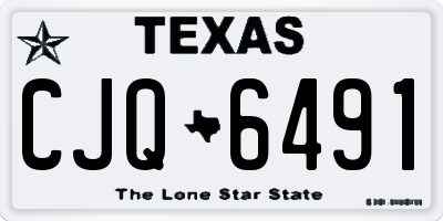 TX license plate CJQ6491