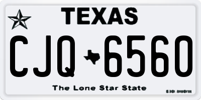 TX license plate CJQ6560