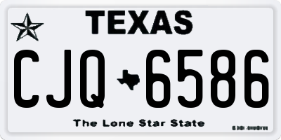 TX license plate CJQ6586
