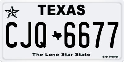 TX license plate CJQ6677