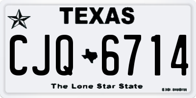 TX license plate CJQ6714