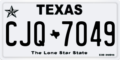 TX license plate CJQ7049