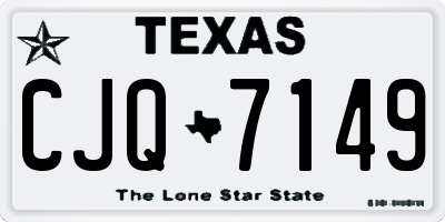 TX license plate CJQ7149
