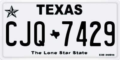 TX license plate CJQ7429