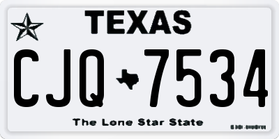 TX license plate CJQ7534
