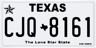TX license plate CJQ8161