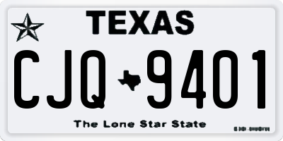 TX license plate CJQ9401